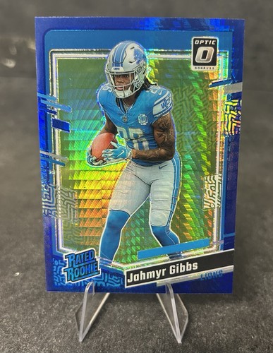 2023 Panini Donruss Optic - Rated Rookie Jahmyr Gibbs #236 Blue Hyper Prizm (RC)