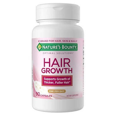 Nature's Bounty Optimal Solutions Hair Growth Biotin 90 Capsules