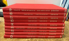 9 x Hergé Werkausgabe 10-19 fast komplett rote Leinenausgabe Carlsen limitiert