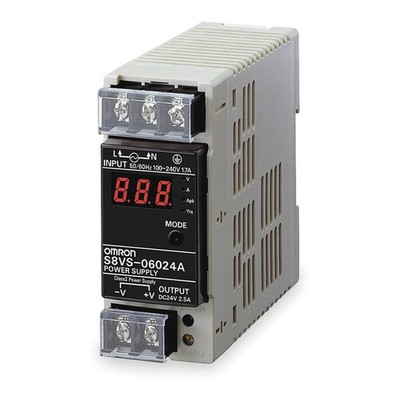 OMRON S8VS-06024A DC Power Supply,24VDC,2.5A,50/60Hz 2REJ8