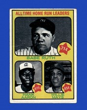 1973 Topps Set-Break #  1 Aaron/Ruth/Mays LOW GRADE (crease) *GMCARDS*