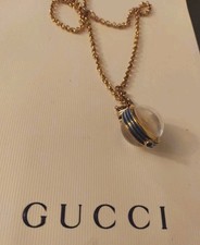 Beautiful Gucci sphere watch, necklace, manual wind, 1981 vintage, EVC