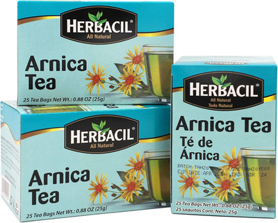 Herbacil Arnica Herbal Tea, Herbal Blend, Caffeine-Free, All Natural, 3-Pack of