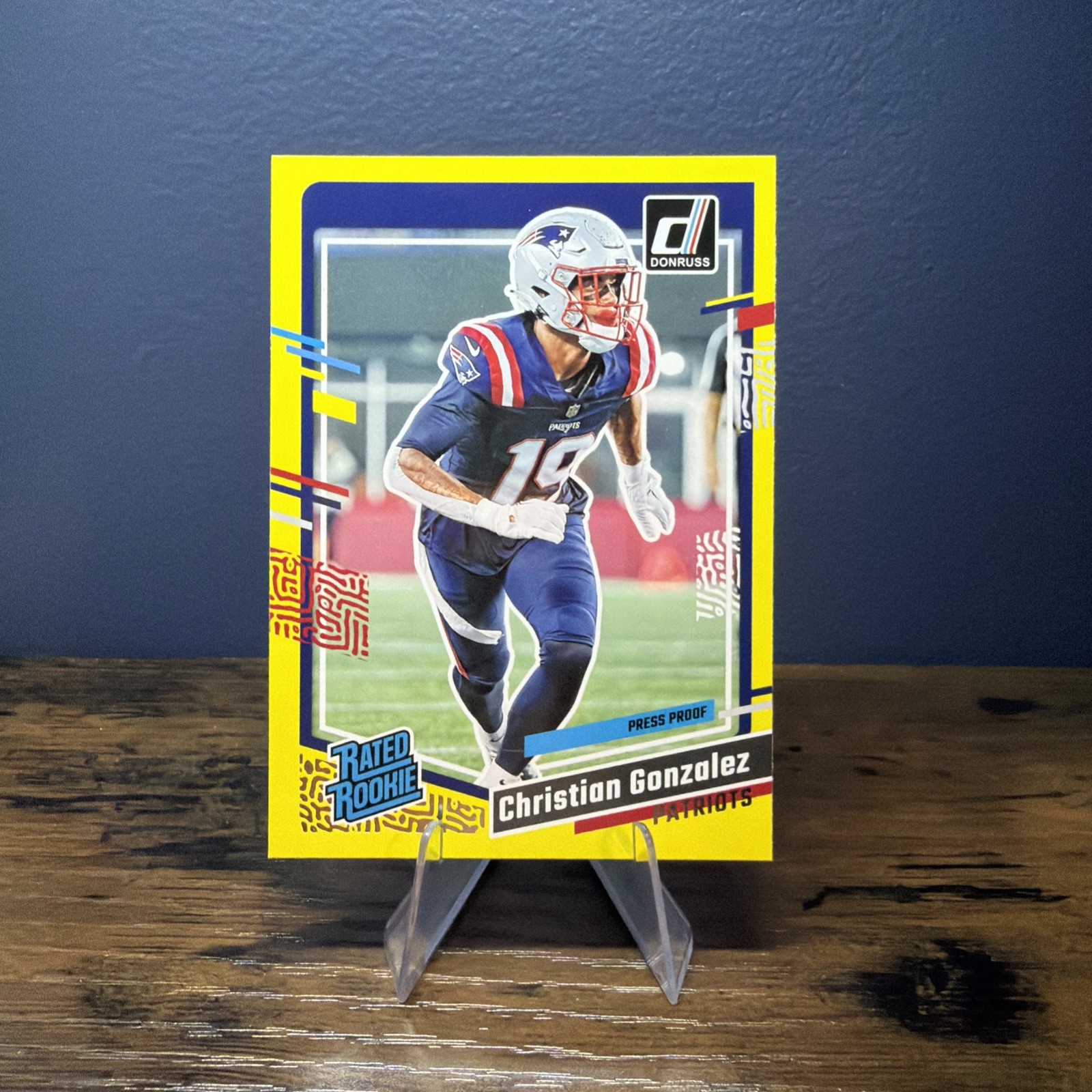 2023 Panini Donruss - Rated Rookie Christian Gonzalez #369 Press Proof Yellow RC