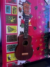 Johnson UK-120 Mahogany 4-String Right-Handed Soprano Ukulele with Bag-Tiny Tear