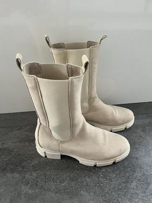 Chunky Boots beige 41 Leder Stiefeletten Chelsea About you