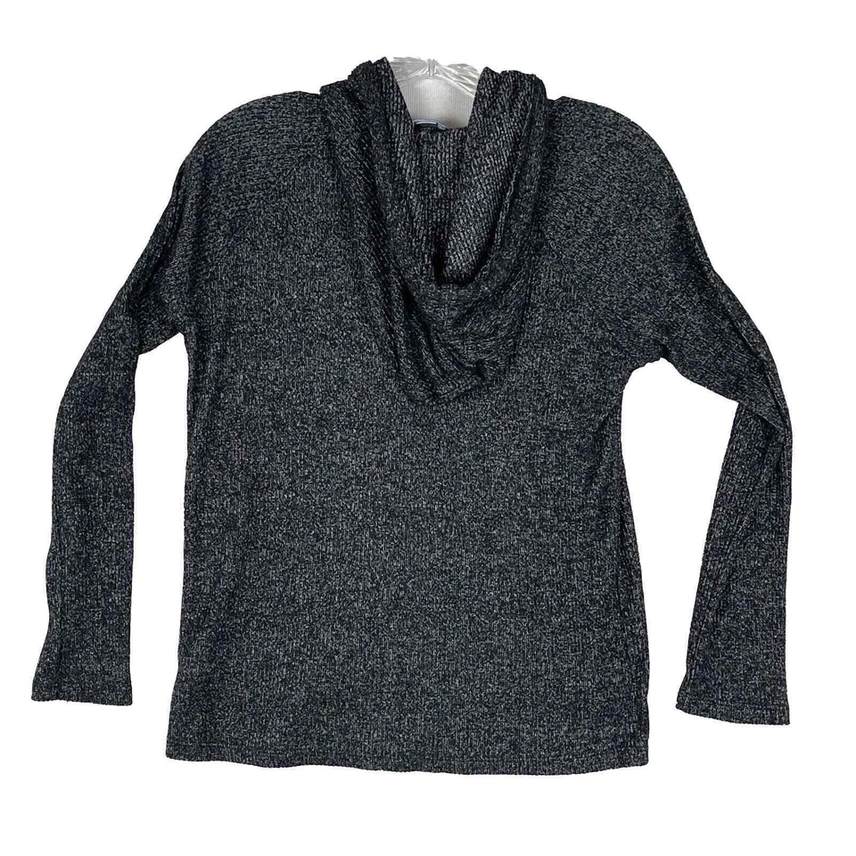 Moletom com capuz Kenneth Cole feminino S cinza malha suéter manga longa aconchegante camisa leve - Imagem 3 de 3