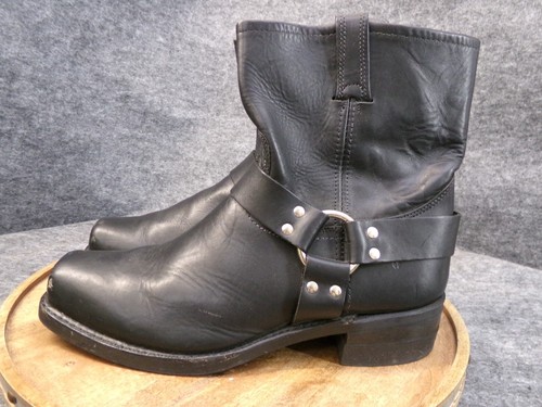 Frye Mens 8R Harness Black Leather Moto Engineer Boots Size 13 M Made In USA - Picture 5 of 10