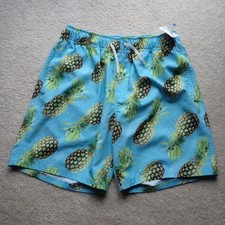 NWT Ocean Current Mens XL Swim Trunks Shorts Pineapples Tiki Tropical Blue C3
