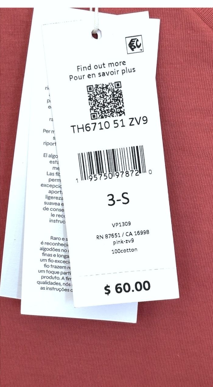 Men's Small Iconic Lacoste Pima Cotton Pink-zv9  V-Neck Short Sleeve T-Shirt NWT thumbnail 5