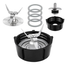 Oster Blender Replacement Parts, 7pcs, Stainless Steel, Black & Silver