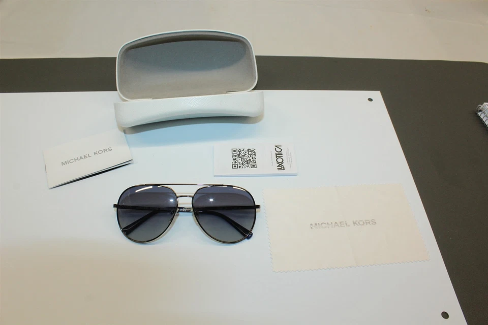 Vintage Michael Kors Sunglasses Aviator Style Blue Lens With Rigid Case - Image 4 of 4