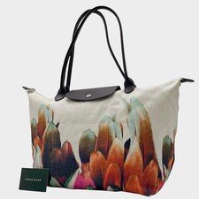 LONGCHAMP Feather Pattern Le Pliage Tote Bag from Japan