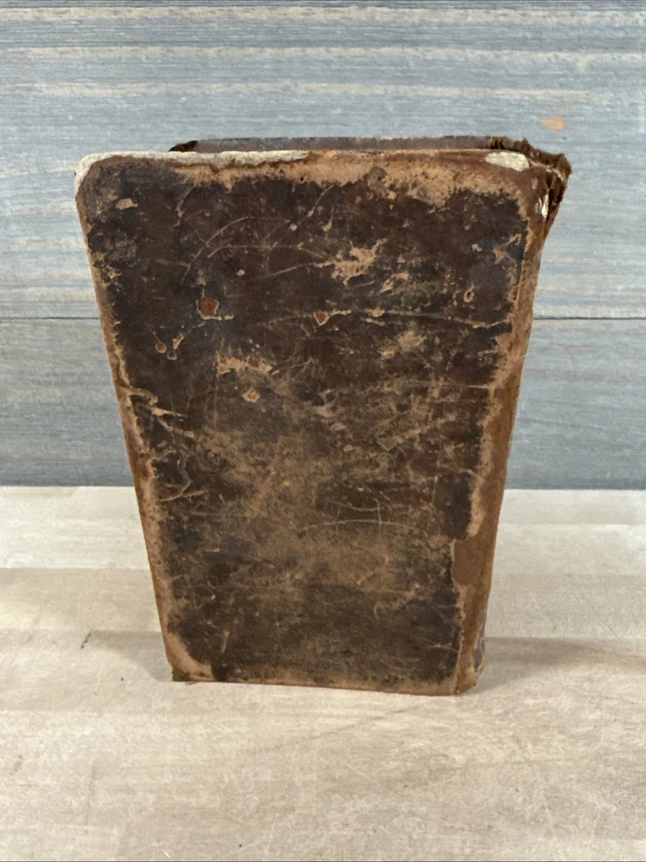 1823 HOLY BIBLE D&G Bruce EARLY AMERICAN leather ANTIQUE old PHILADELPHIA - Image 4 of 4