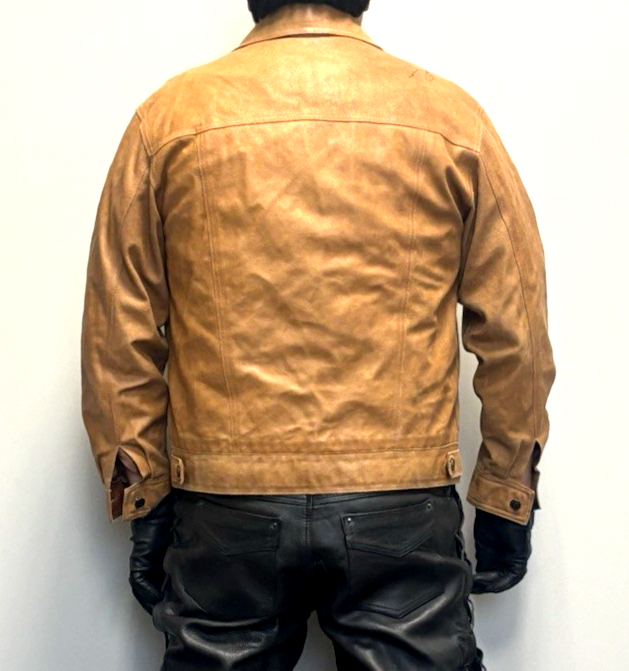 M Julian Levi's Style Men's Trucker Jacket Roughout Brown Suede