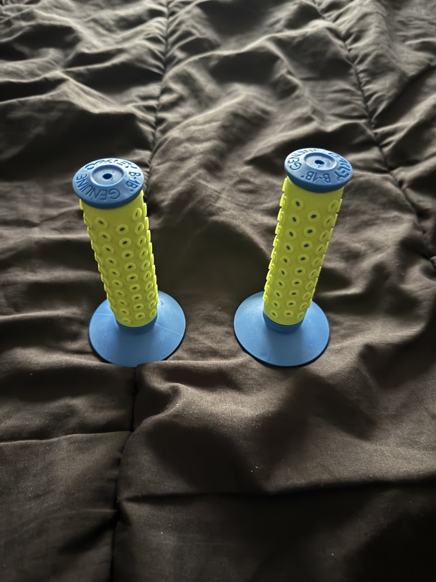 NEW OAKLEY BIKE BMX B1-B GRIPS BLUE W/ YELLOW SLEEVES NEON | eBay