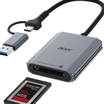 Acer CFexpress Typ-B Kartenleser 10Gbps USB-C+USB-A Speicherkarte Reader für ...