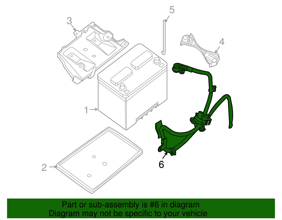 Genuine Nissan 2007-2013 Nissan Altima - Negative Cable 24080-JA00A - Image 3 of 3