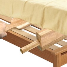 2 PCS Acacia Wood Mattress Lifter Bed Maker Set Ergonomic Grip Sheet Tucking