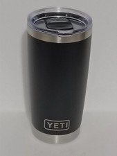 yeti 20 oz Rambler Tumbler  with plastic slider lid color black