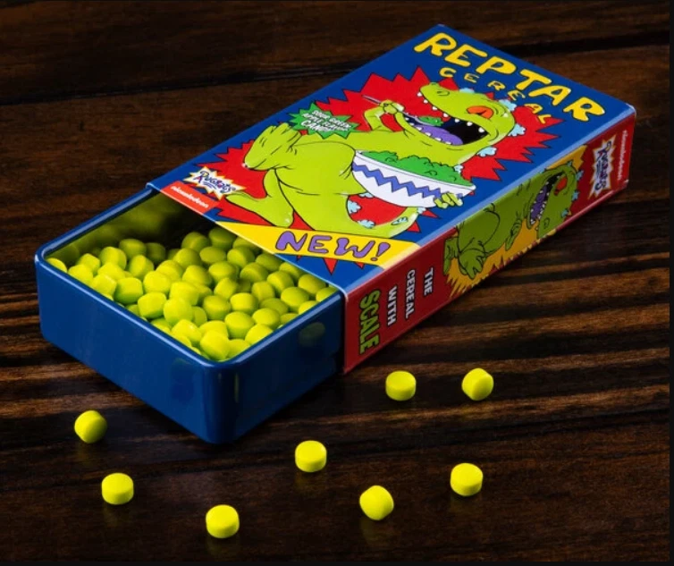 Rugrats Reptar Cereal Box Tin Candy - Case of 12 Small Novelty Retro TV 90s Kid - Image 3 of 3