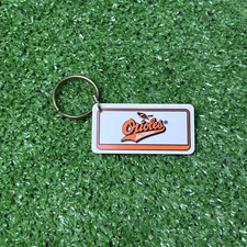 Vintage 1993 Baltimore Orioles MLB Baseball Plastic Tag Express Key Chain 90s