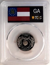 1999-S Clad Proof Georgia State Quarter-PCGS PR 70 DCAM-State Flag