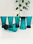 Royal Leerdam Williamsburg CW5T Blenko Emerald Ice Tea Glasses (6) Rare