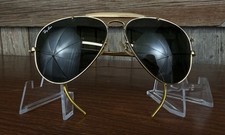 Vintage B L Ray Ban Outdoorsman Gold Aviator Sunglasses Made In U.S.A. 58 - 14