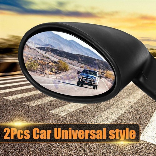 2x Universal Classic Car Door Side View Mirror Hot Rod Vintage Matte Black LH+RH - Photo 8/10