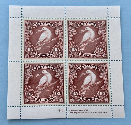 Canada 1999 / 2000 Millennium Series Hologram Stamps Dove of Peace (Set of 3 MS) - Picture 9 of 10