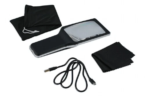 USB Recargable LED Iluminado Portátil 4x Lupa con Interruptor Atenuador - Imagen 8 de 9