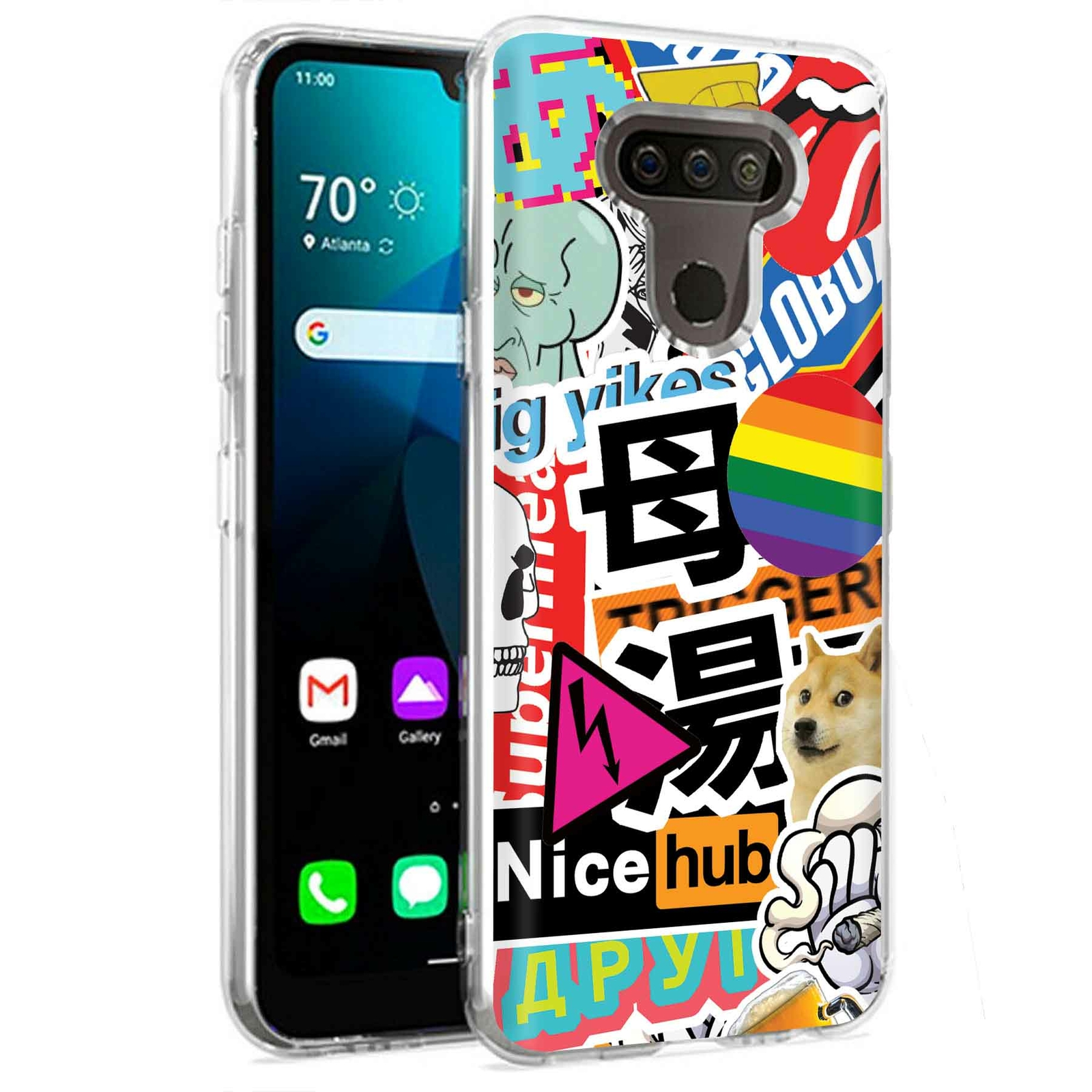 Phone Case for LG Harmony 4,Xpression Plus 3,K40S, Trendy Stickers  Print