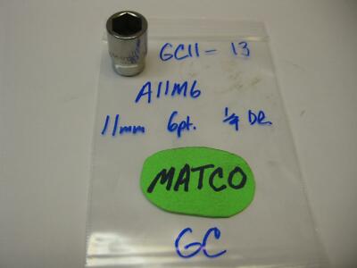Matco tools USA 1/4” Drive 11mm metric 6 point Socket USA A11M6