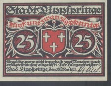 Notgeld : Bad Lippspringe -25 Pf- Farmer