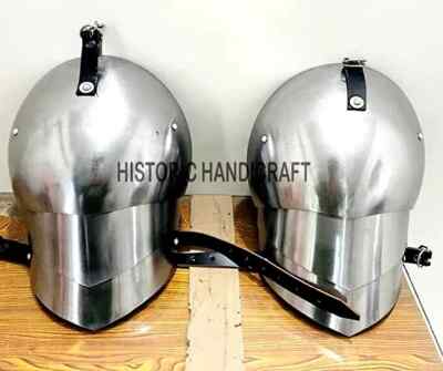 Medieval Steel Shoulder Armor 18GA Steel Pauldrons One Size Cosplay LARP Costume