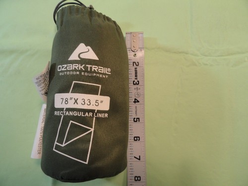 NEW OLIVE DRAB Ozark Trail Rectangular Sleeping Bag Liner, 78" X 33.5" Camping - Picture 4 of 5