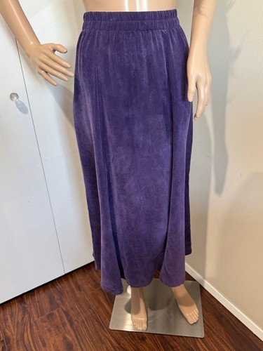 Vintage 80’s Women's Tidorpha Aphrodite sandwashed silk Skirt Suit, M Purple GUC - Picture 9 of 13