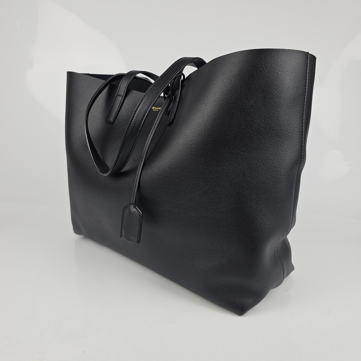 トートバッグ SAINT LAURENT Woman Tote bags Black 42186302G9W 1000 SAINT LAURENT Smooth Black Leather Tote Bag New | eBay