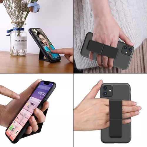 Bracelet Gel Soft Stand Cell Phones Case Cover Black Case With Folding bracket - Picture 3 of 10