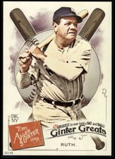 Babe Ruth 2019 Allen and Ginter Ginter Greats 5x7 #GG-38 30/49 Yankees