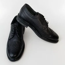 Executive Imperials Shoes Men’s 8 E4 Wing Tip Extra Wide Oxford Black 524