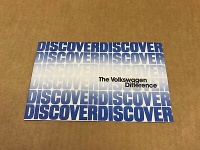 Vintage Volkswagen Dealership Salesman Brochure ''Discover The Difference''