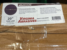 Pk of 20 Virginia Abrasives Maroon 20" x 1/4" Thin Maroon Surface Prep Pad (S3)