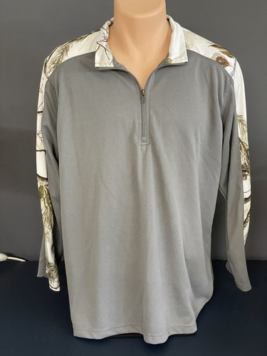 Mountainaire RealTree XL Long Sleeve Shirt 1/4 Zip Camo - Picture 2 of 9