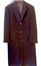 Chaps Ralph Lauren Men's Black Wool Over Coat 40R Vintage