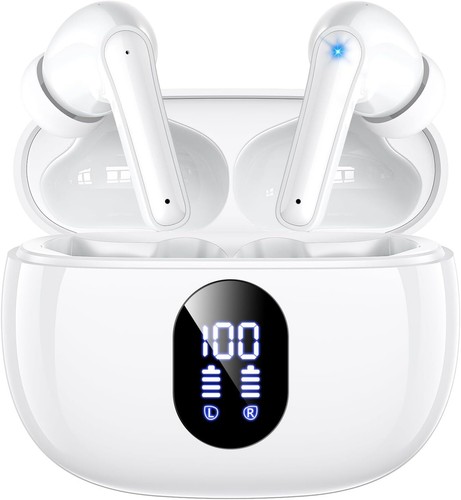 Wireless Earbuds, Bass 48H Play IPX7, AI Calls for Gym/Work iPhone Android