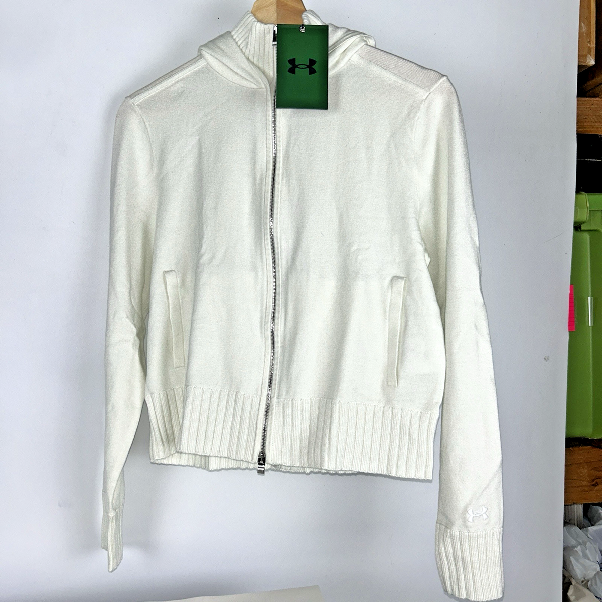 Under Armour Womens White UA Premier Full Zip Court Hoodie