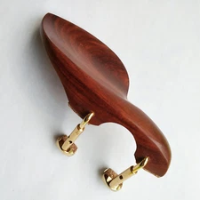 Strad Violin Chinrest Rose Wood 4/4 Size Screw Divided Clamp Wood Pad