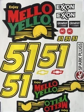 1/10 Scale Days Of Thunder Mello Yello #51 Vinyl Decal Sheet /Sponsor Stickers